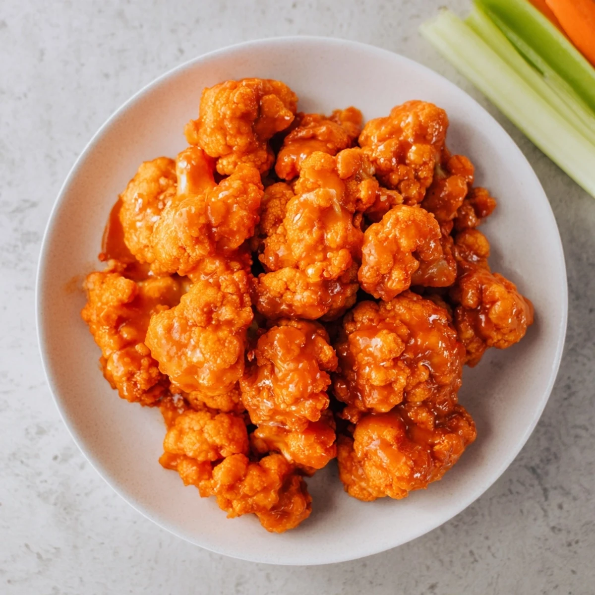 Spicy Air Fryer Buffalo Cauliflower Wings offer a savory vegetarian appetizer with a delicious crunch.