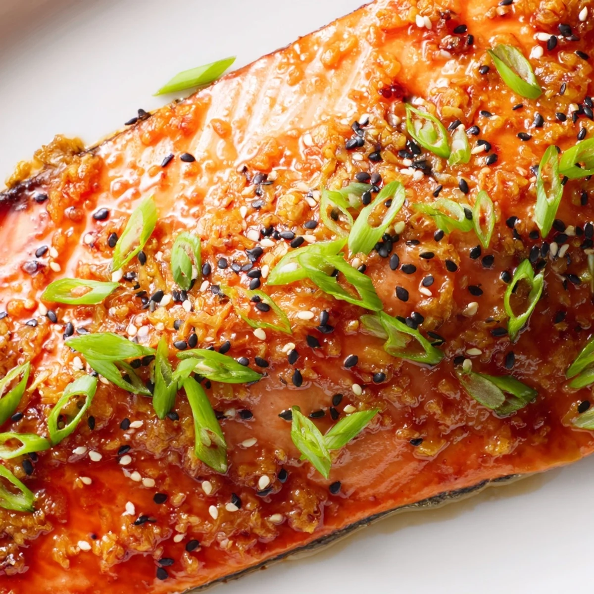 Perfectly cooked Baked Salmon with Orange Glaze and Ginger paired with steamed rice for an easy weeknight dinner.
