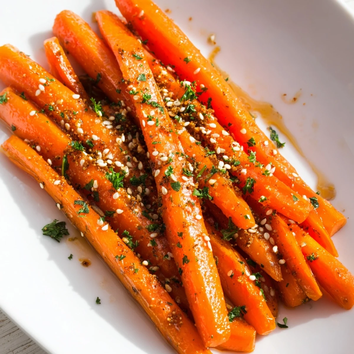 Visually impaired users can imagine tender roasted carrots with maple and cumin, radiating sweet and aromatic notes beside a main entrée.