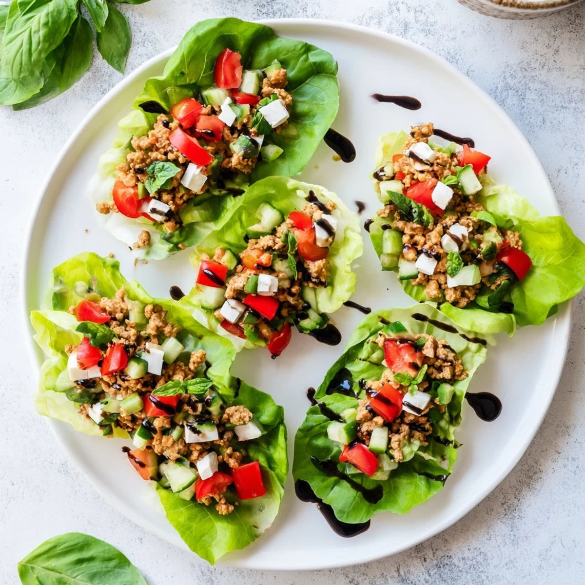 Fresh, crisp butter lettuce cups stuffed with savory Italian-seasoned ground turkey and diced mozzarella in Italian Lettuce Wraps.