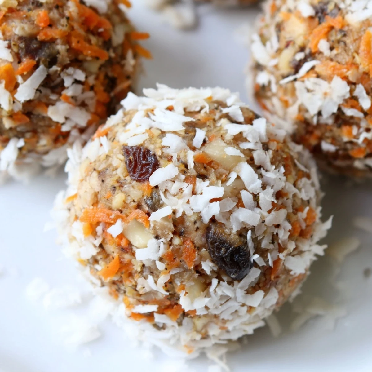 Sweet maple and dates sweeten these No Bake Carrot Cake Bites, perfect for an afternoon snack.