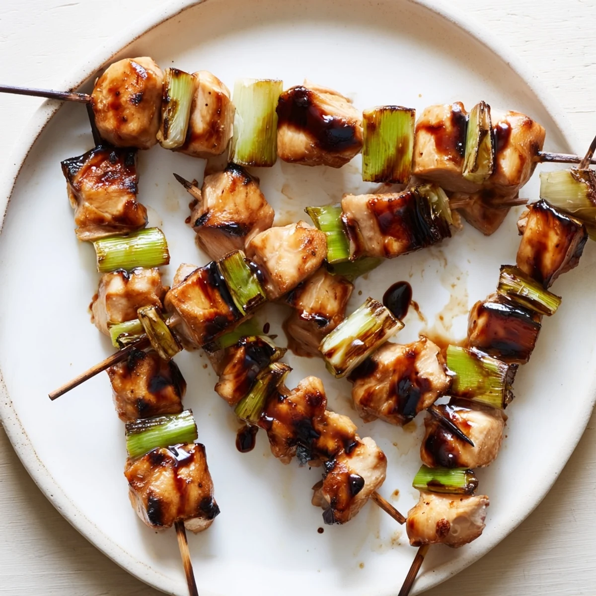 Golden-brown Japanese Chicken Yakitori skewers arranged with dipping sauce, perfect for an easy weeknight izakaya-style dinner.