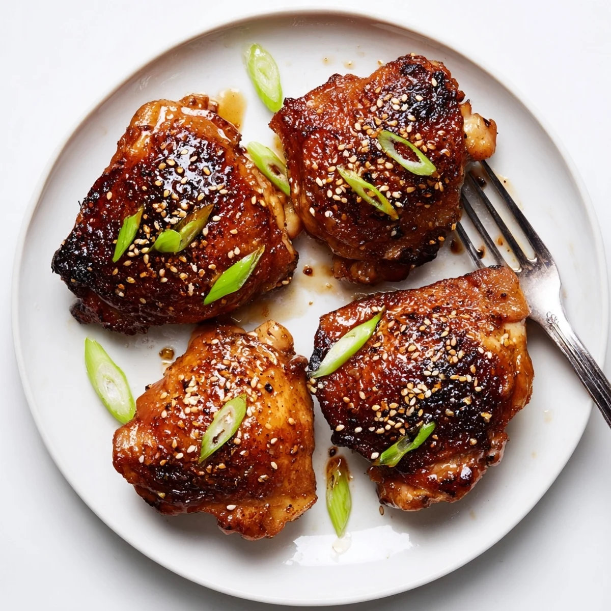 Aromatic five spice chicken with sticky soy glaze and toasted sesame seeds