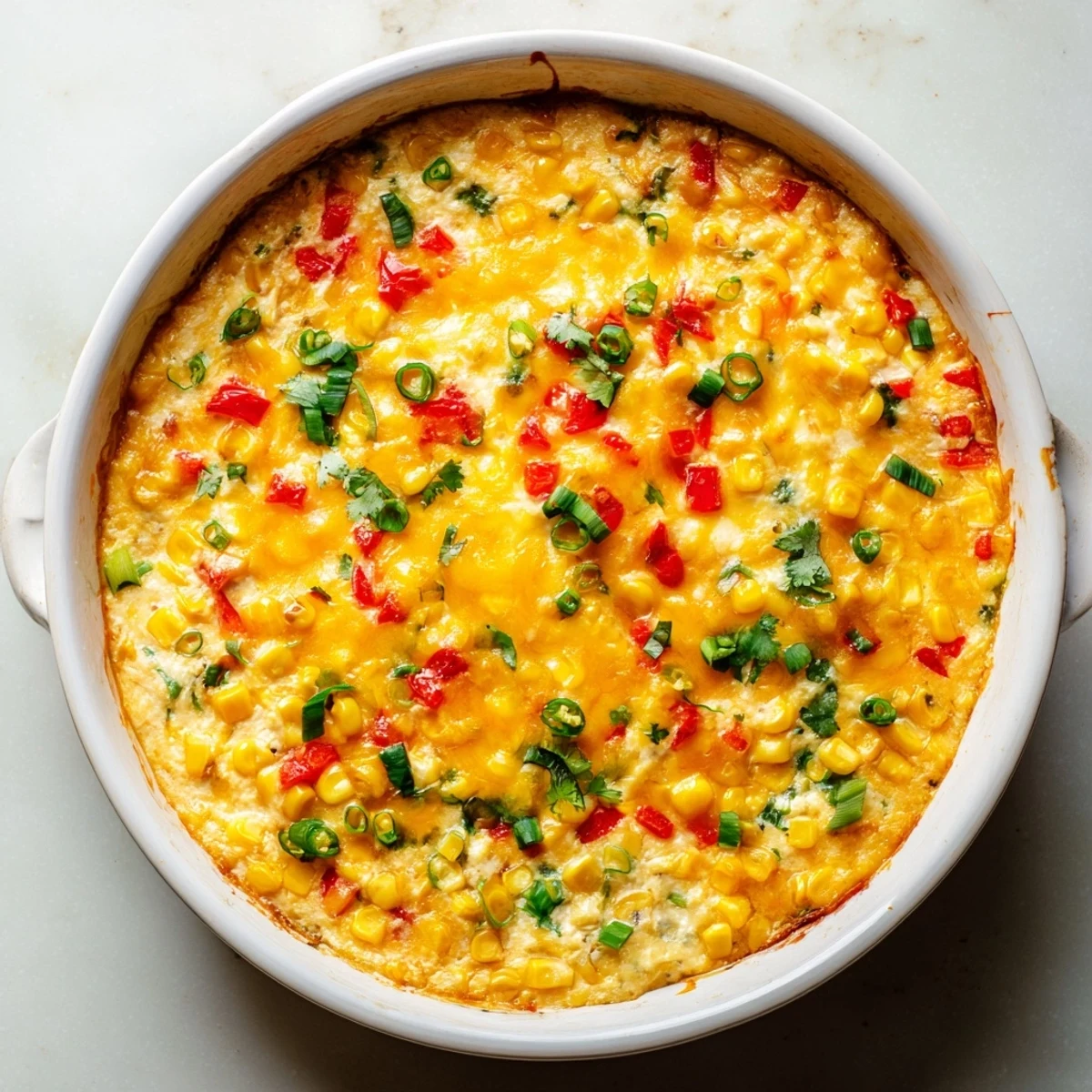 Warm corn dip appetizer served with crispy tortilla chips for party entertaining