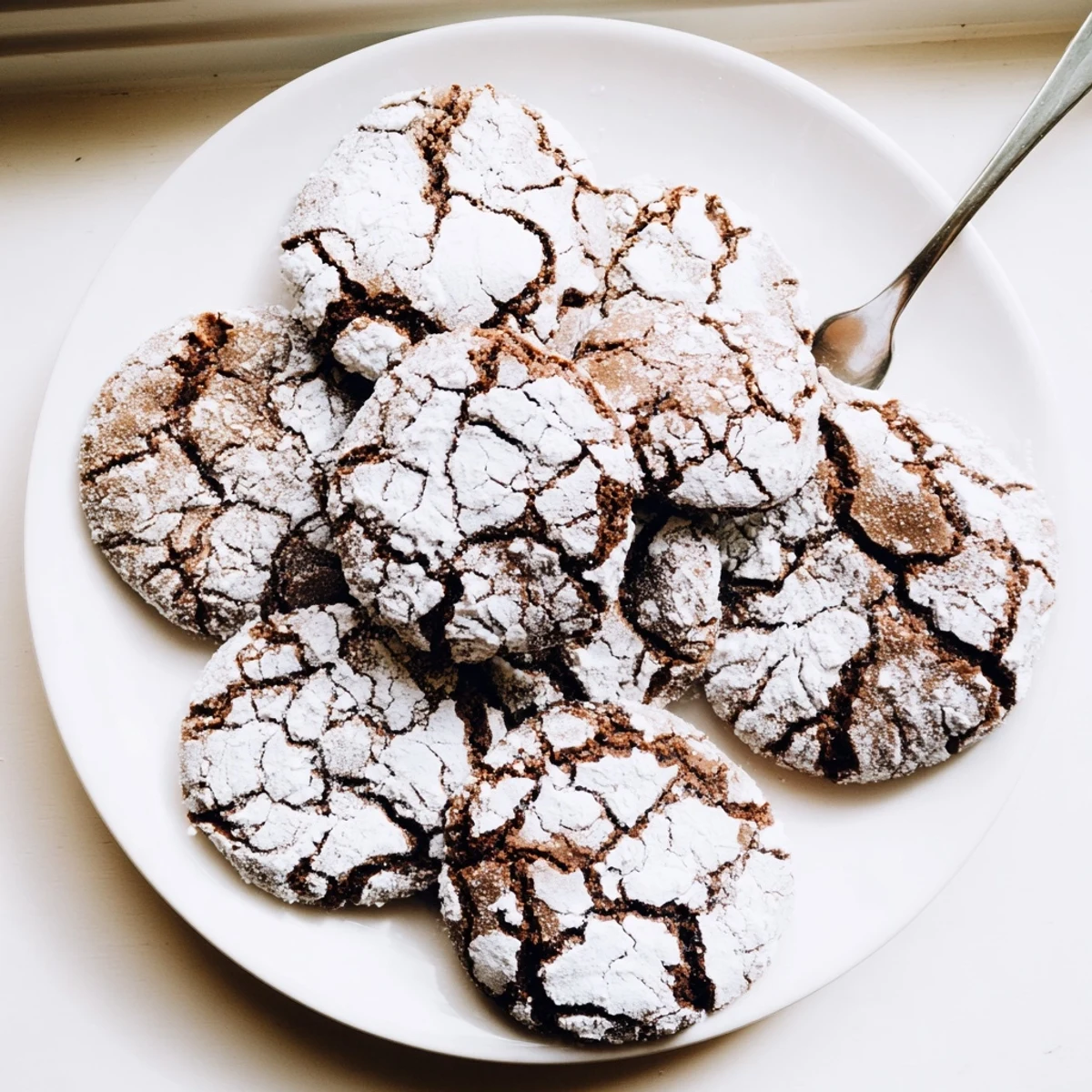 Homemade gingerbread crinkle cookies featuring warm spices and signature crackled sugar coating