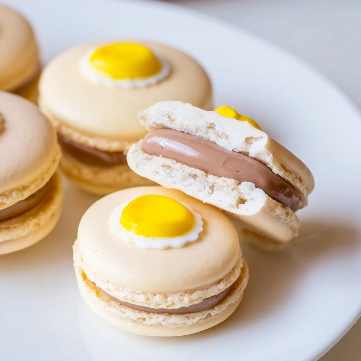 Cadbury Egg French Macarons