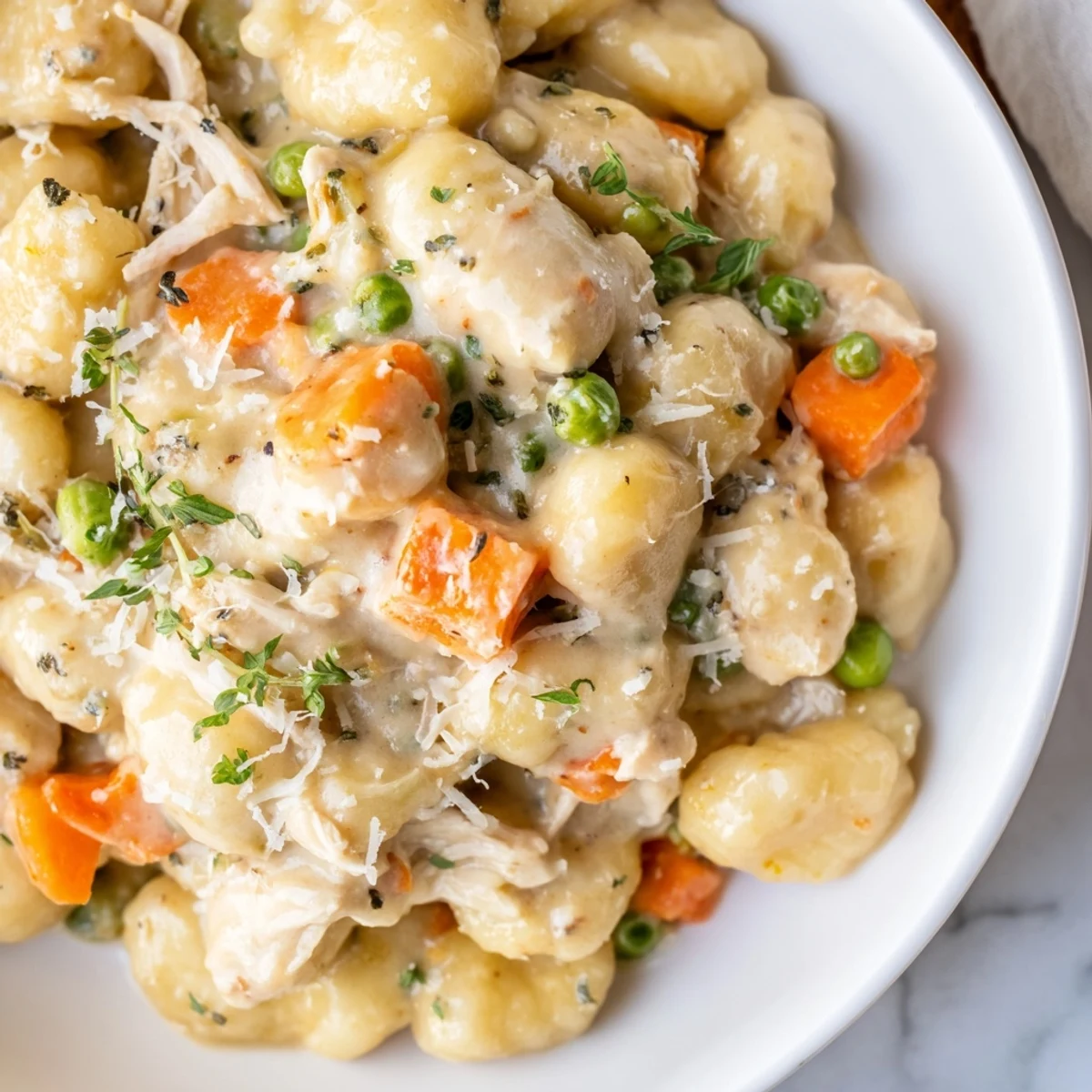 One Pot Gnocchi Chicken Pot Pie