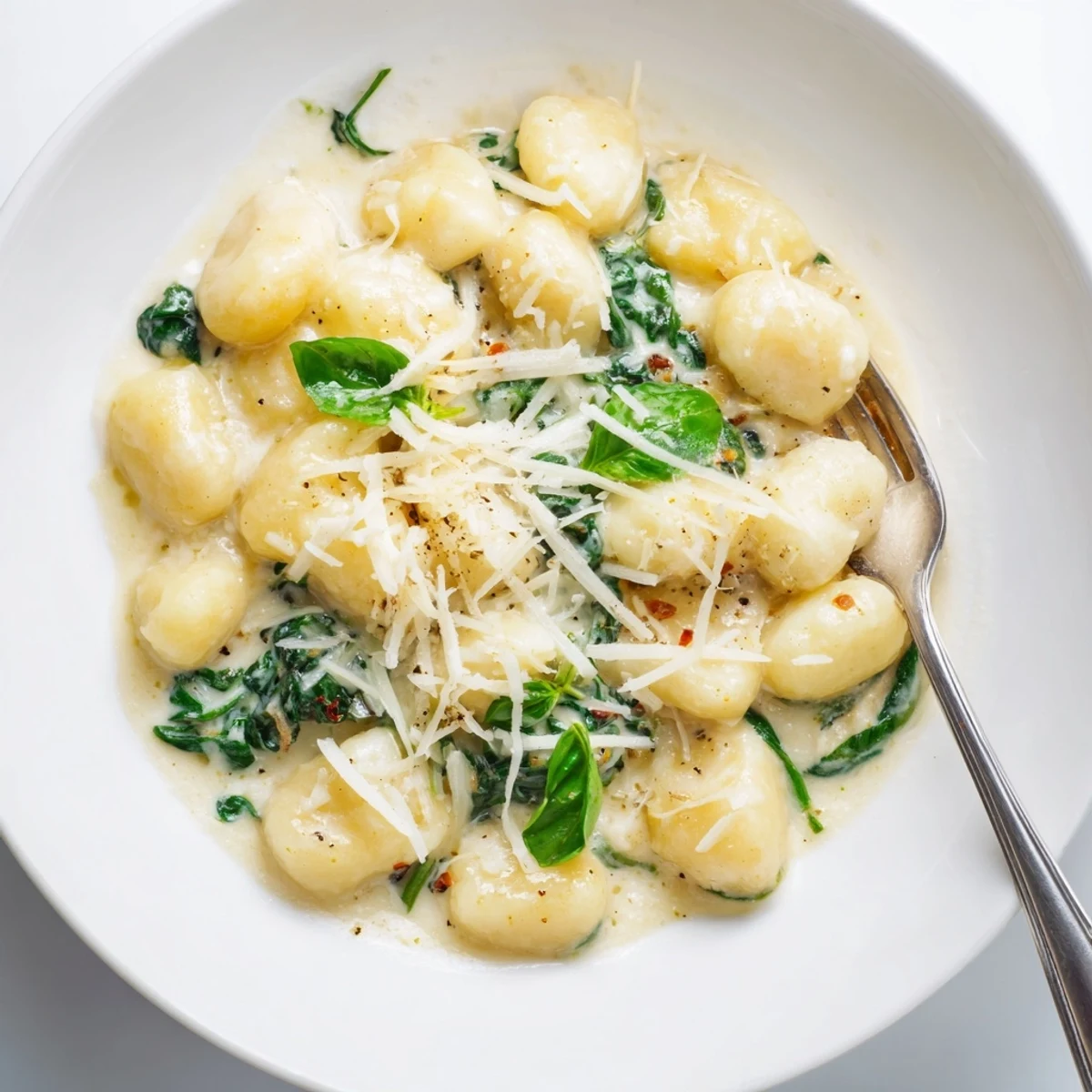 Creamy Marry Me Gnocchi with sun-dried tomatoes, garlic, and basil  