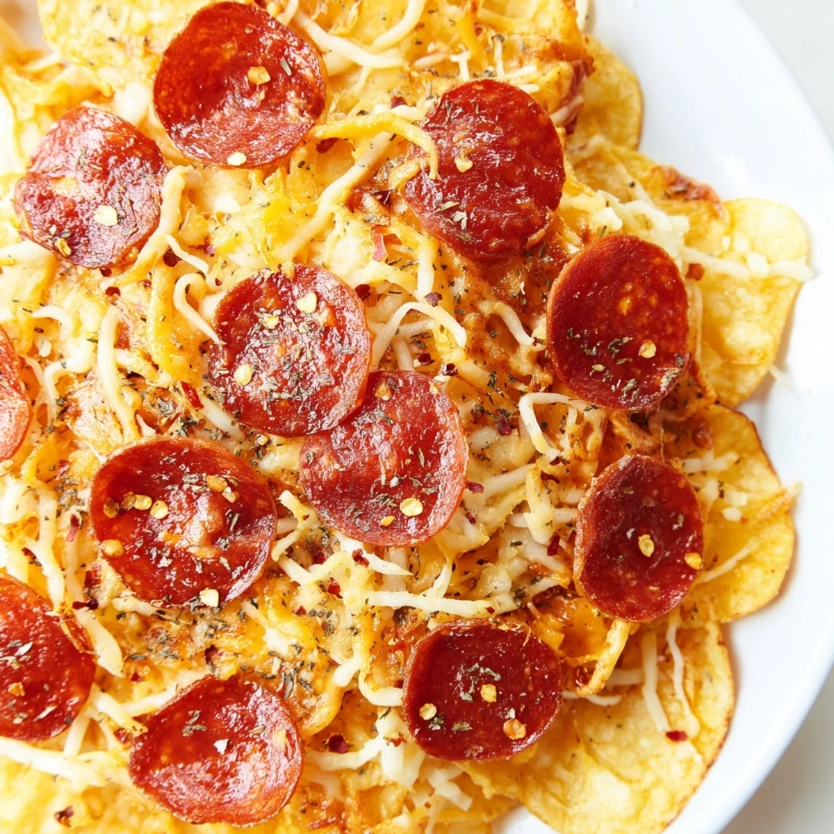 Savory baked pepperoni rounds topped with a cheese blend served as a crunchy gluten-free snack with dipping sauce