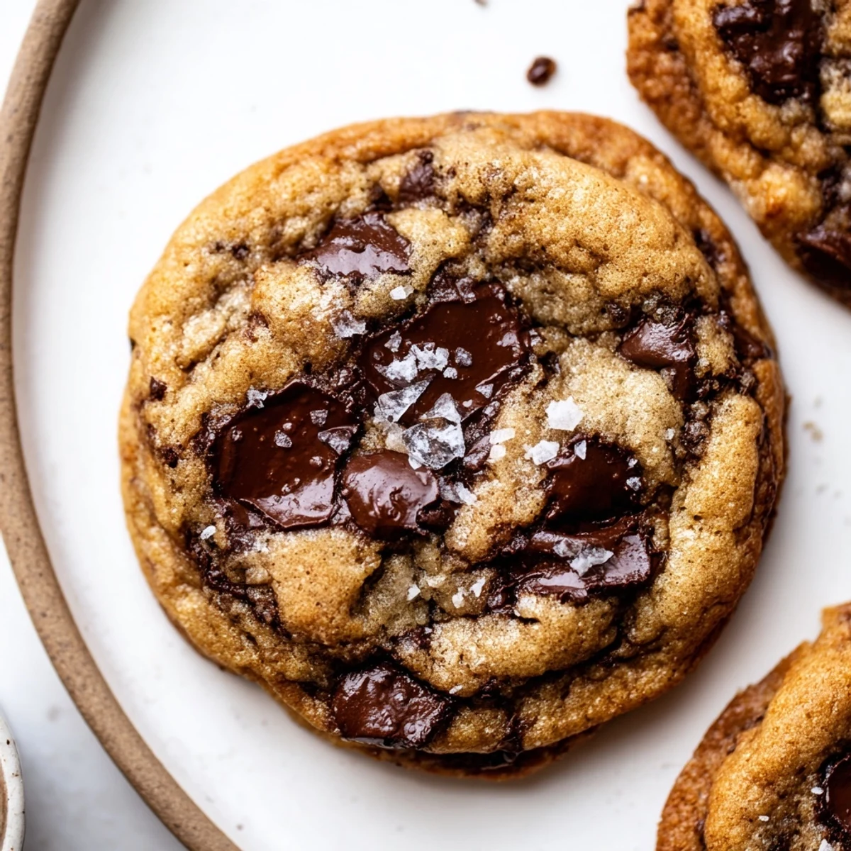 Freshly baked Brown Butter Chocolate Chip Cookies Recipe, chewy centers and nutty aroma