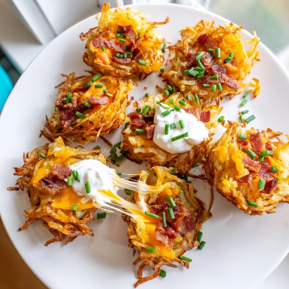 Cheesy Loaded Hashbrown Bites