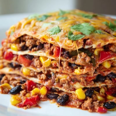 Mexican Lasagna with Tortilla Layers
