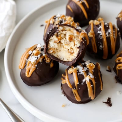 Salted Caramel Pretzel Cheesecake Balls