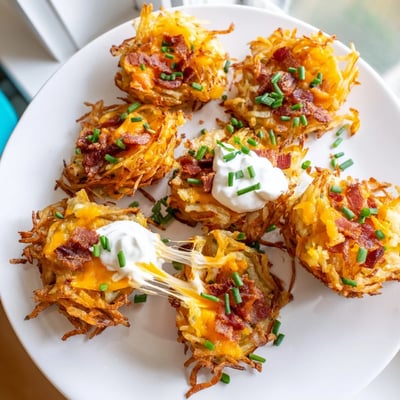 Cheesy Loaded Hashbrown Bites